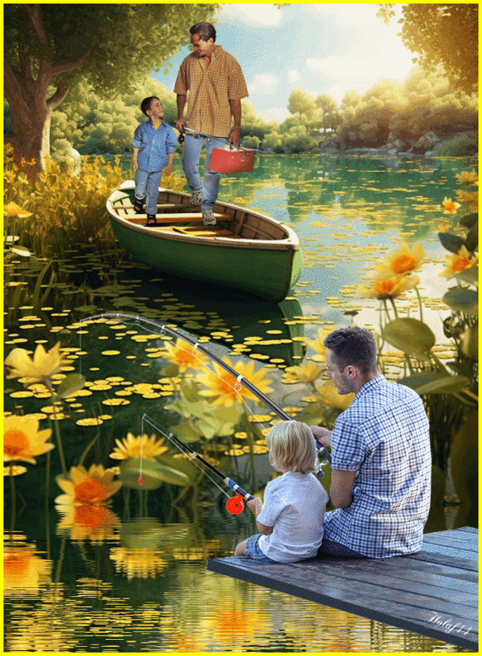 Le chant de l'eau poème , journée pêche avec papa