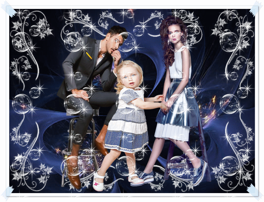 Masque photofiltre pour l'animation bulles