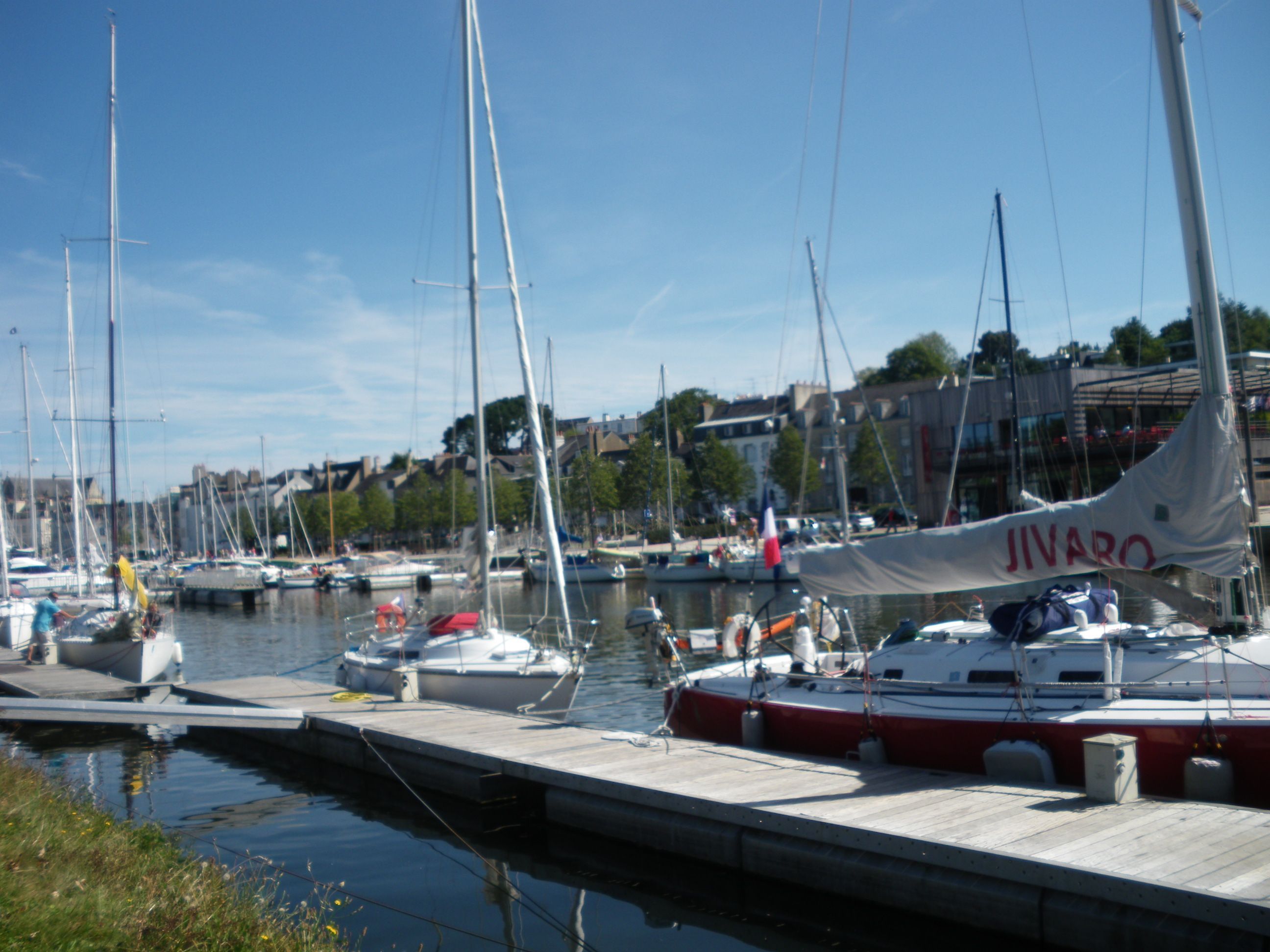 Photo Vintage De Vannes (Morbihan), Le Port - Tirage Citrate Environ 1900, Format 9x9cm